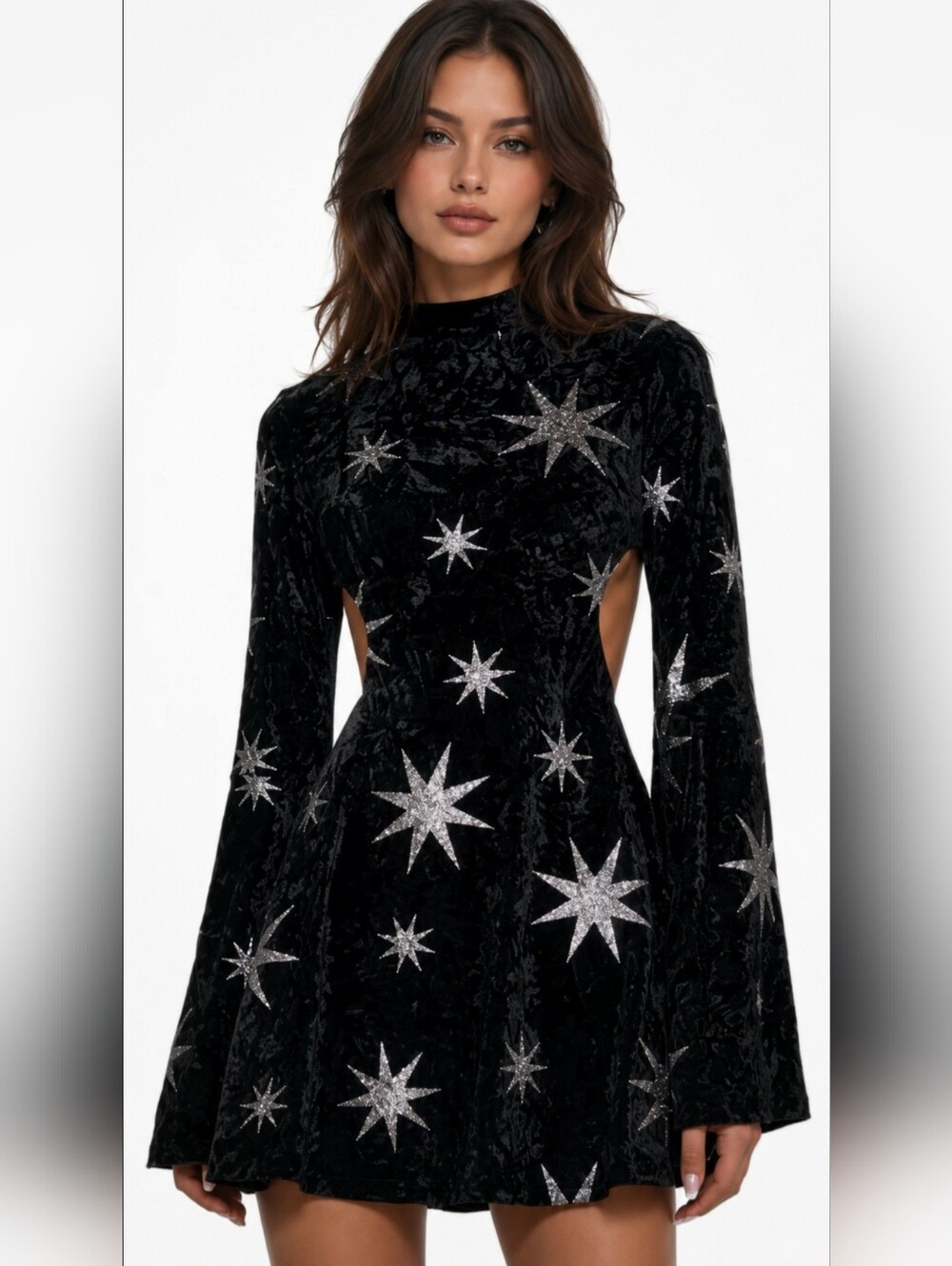 Dolls Kill Stardust Splendor Mini Dress Club Exx xxs